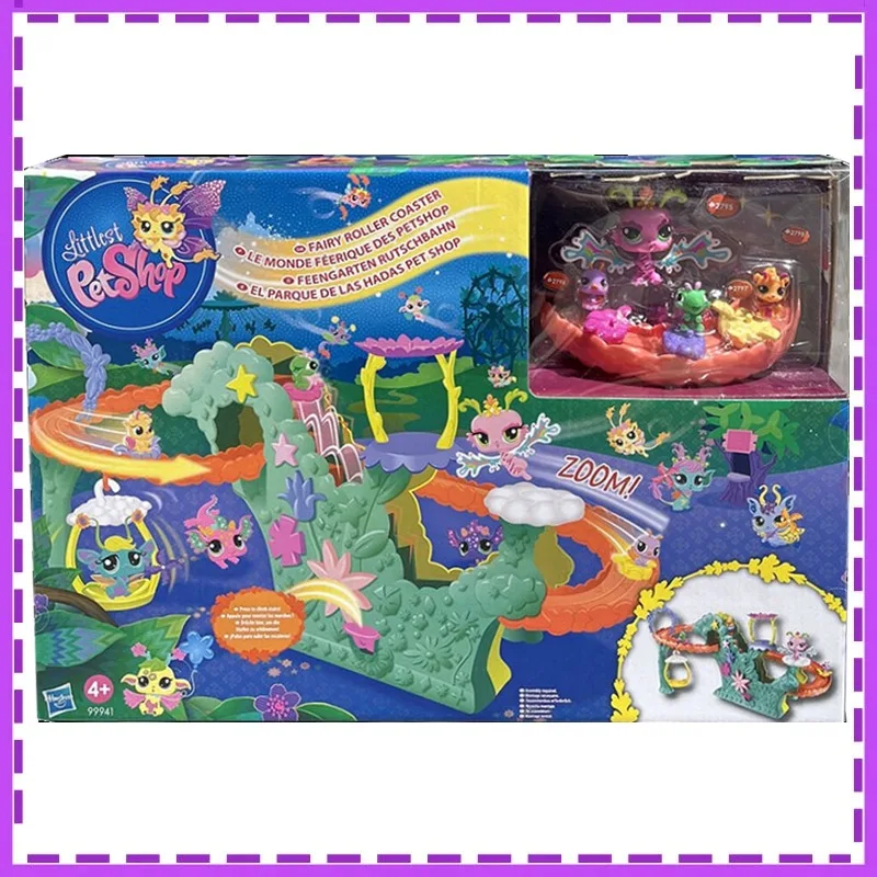 【IN SHELF】hasbro Anime Littlest Pet Shop Fairy Roller Coaster Christmas Gifts for Kids Genuine Action Figure Model Toys