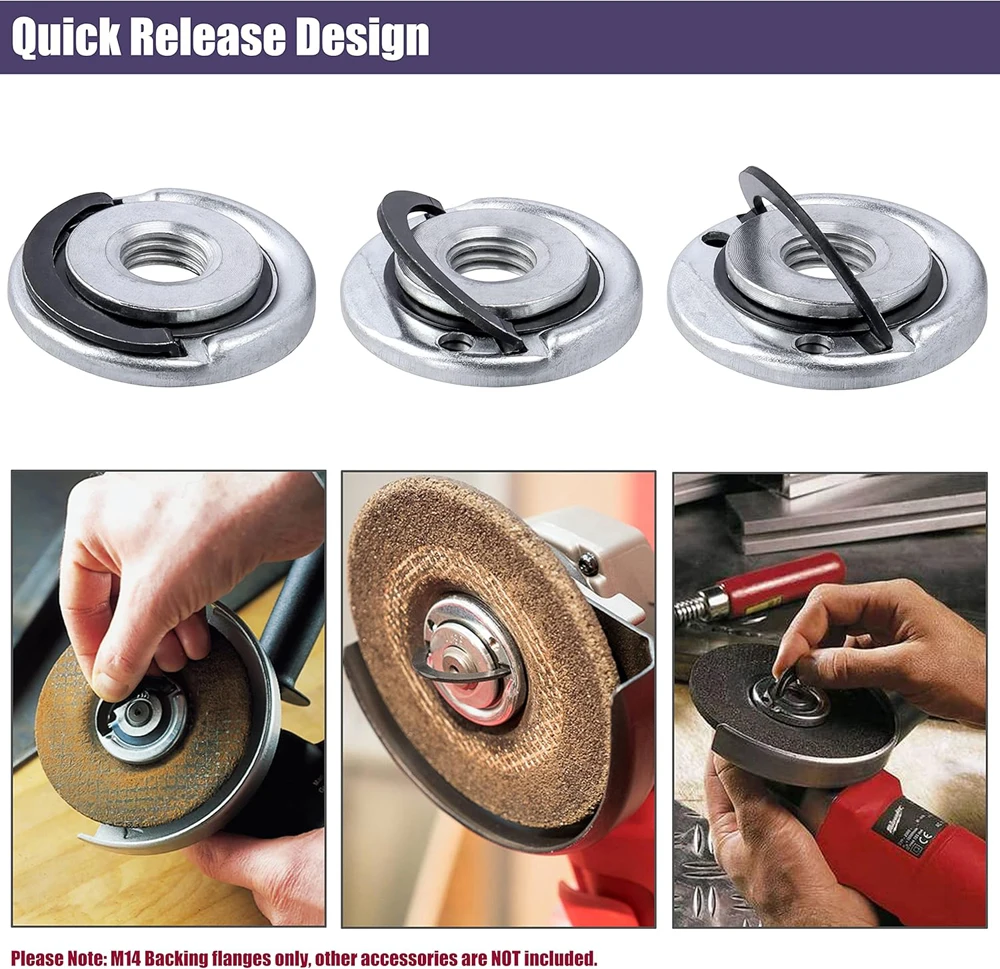 Quick Release Angle Grinder Locking Nuts M14 Angle Grinder Flange Nut Replacment Lock Nuts for Angle Grinder with M14 Spindle