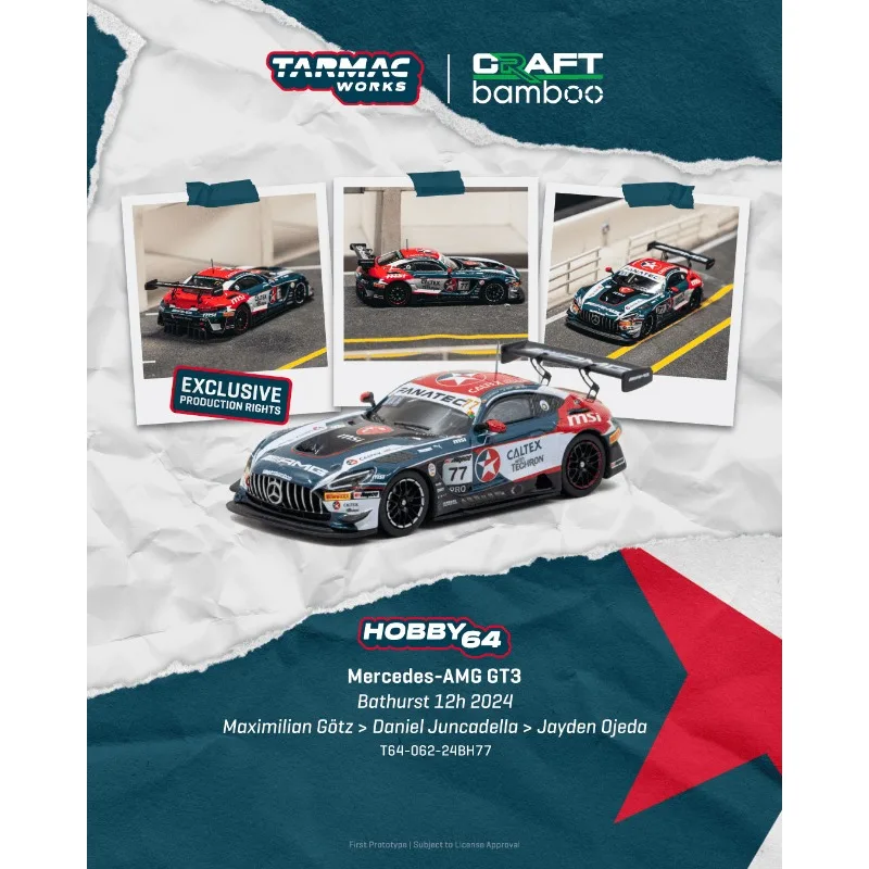 Pre-Order TW 1:64 Scale GT3 Racing Car 2024 Bathurst 12h  Exquisite Diecast Hobby Collectible Display Model