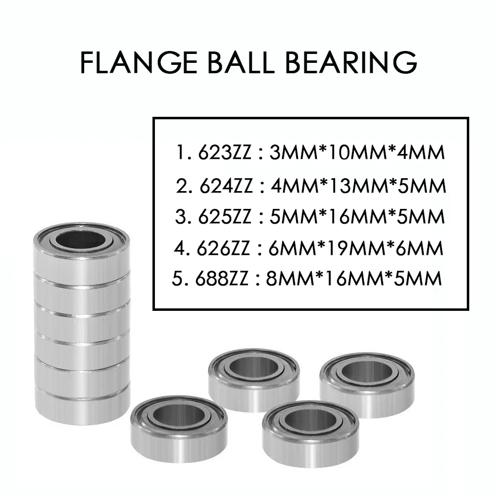 double shield miniature high carbon steel bearing 608zz 623zz 624zz 635zz 626zz 688zz 3D printer parts Bearing