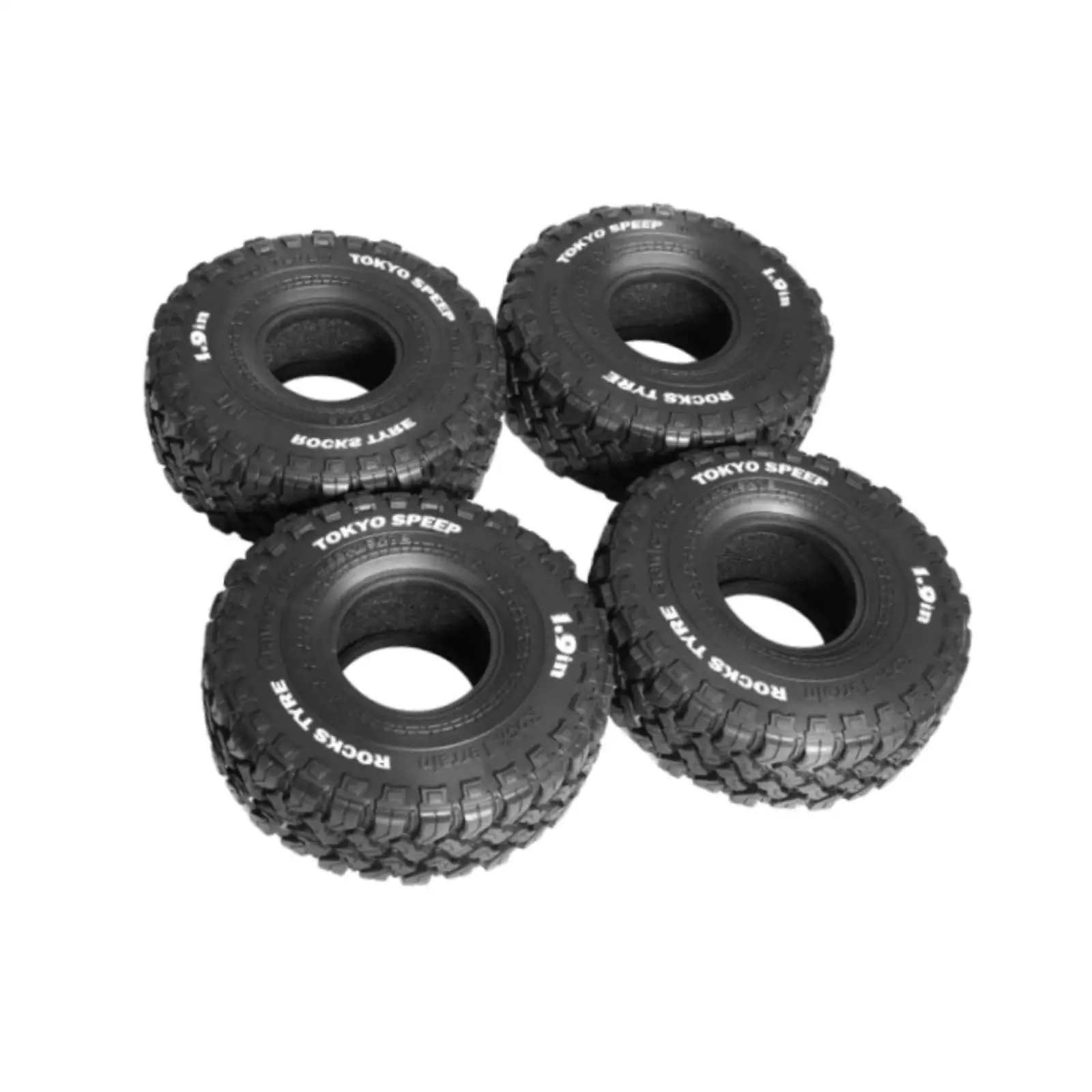 4x RC Crawler Tires Rubber Tyre Set Sturdy Parts,Accs,DIY,Outer Diameter 11.6cm