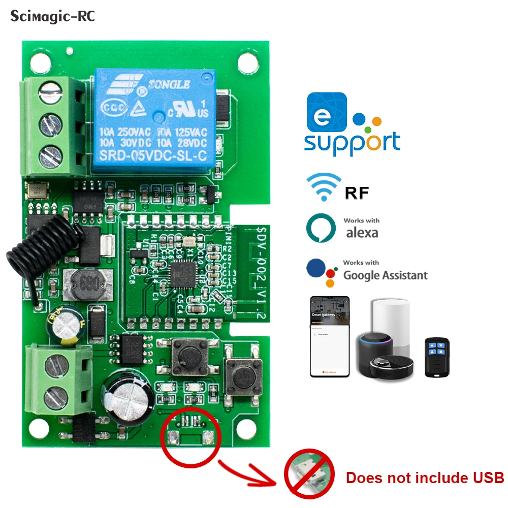 Smart Garage Türöffner WiFi Schalter Schiebetor Controller Arbeit Mit Alexa Echo Google Home Ewelink APP Fernbedienung