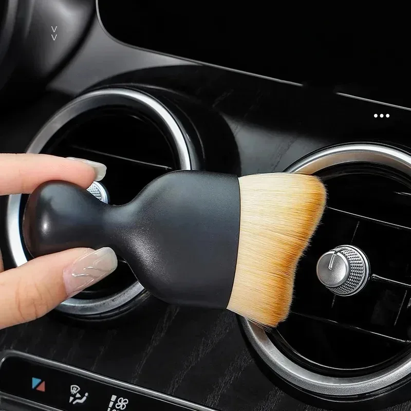 2-12pcs Car Interior Cleaning Tool Artificial Car Brush Crevice Dusting Detailing Car Air Vent Cleaning Soft Brush With Casing
