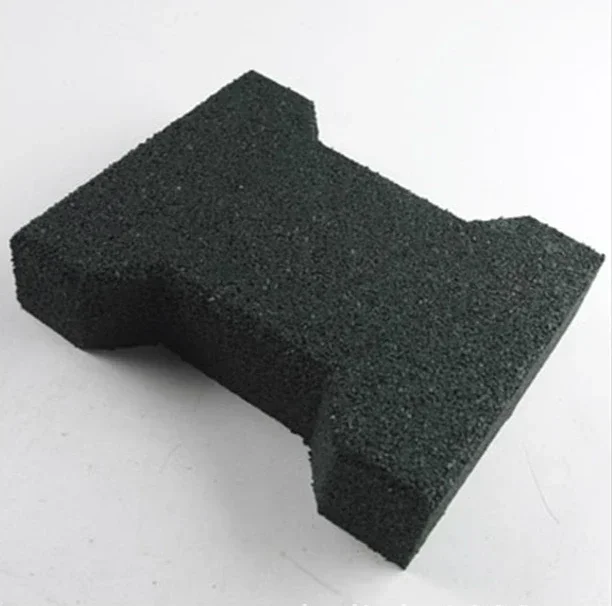 45mm Grey Dog Bone Rubber Pavers Customized Size