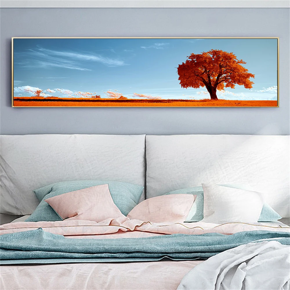 Tree of Life Wall Art Poster Beautiful lakeview over Wabamun Lake Alberta Canada Landscape Wall Art Print Canvas Painting Decor