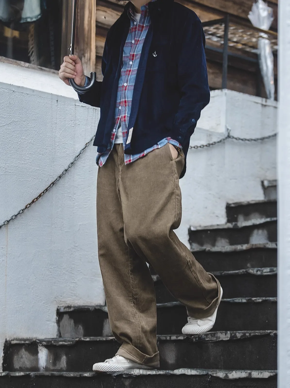 

Рабочие брюки Maden в американском ретро-стиле, винтажные, из вельвета, свободного кроя, износостойкие, прямые, осенние, хлопковые, цвета хаки