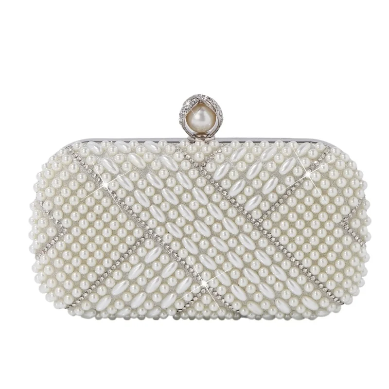 

Fashion Pearls Wedding Evening Bag New Vintage Pearl Bag for Socialite Trend Beaded Evening Dress Bag Chain Shoulder Clutches
