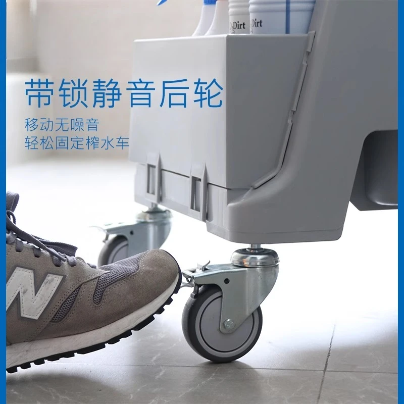 JTB25 Mini Cleaning Service Truck 25L Round Floor Mop Squeeze Bucket Squeeze Truck with Wheels