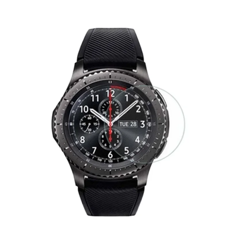 

For Samsung Gear Sport Gear 2 3 4 Zero No Residue Tempered Glass Screen Protector HD 9H Scratch-Resistant Crystal Clear TMOWUK