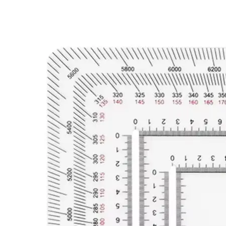 Flexible For Acrylic Coordinate Scale Protractor 1:25000 For Map Ruler For Construction Engineering Surveying Land Tool