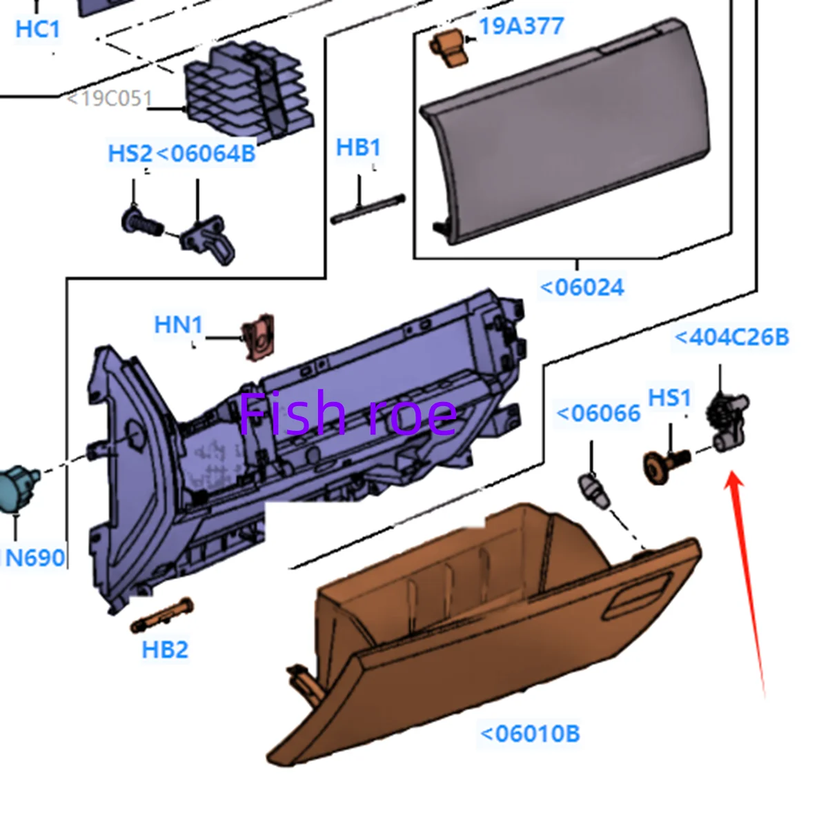 FFZ500090 OEM Interior Glove box door damper gear for Land Ro-ver L405 2013-2021 Ra-nge Ro-ver Sport 2022 LR 3 LR4 L319