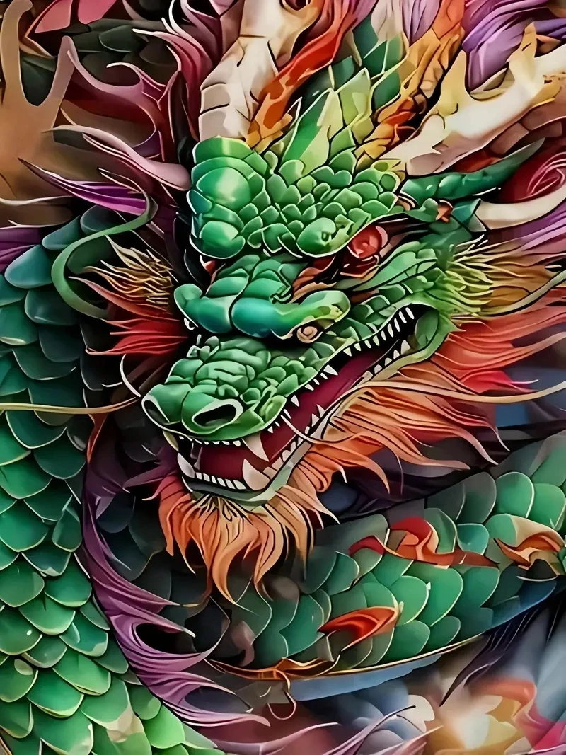 Kaos Pria Ukuran Besar Motif Naga 3D Kasual Longgar dan Modis Lengan Pendek, Lembut, Nyaman, dan Bernapas