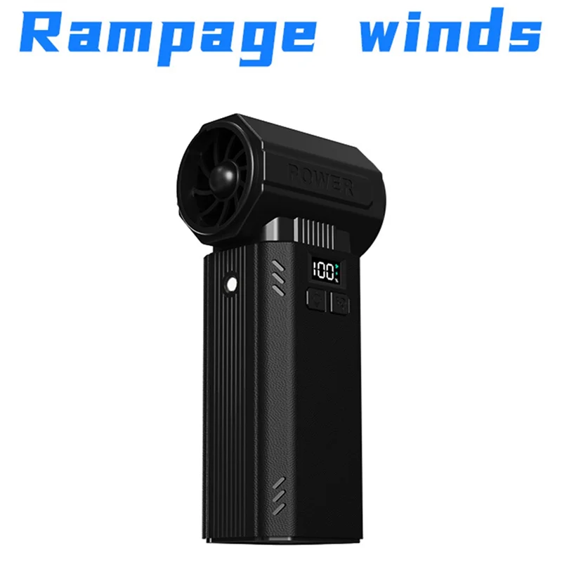 AS60-Powerful 400000 RPM Violent Fan Strong Dust Blower Mini Turbo Jet Fan Type-C Charging Brushless Motor For Car Computer Keyb