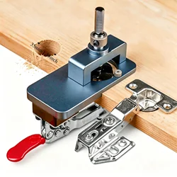 Woodworking 35mm Concealed Hinge Jig Kit or Drill Accessories, Hinge Boring Jig Drilling Guide Locator for Cabinet Cupboard Tool