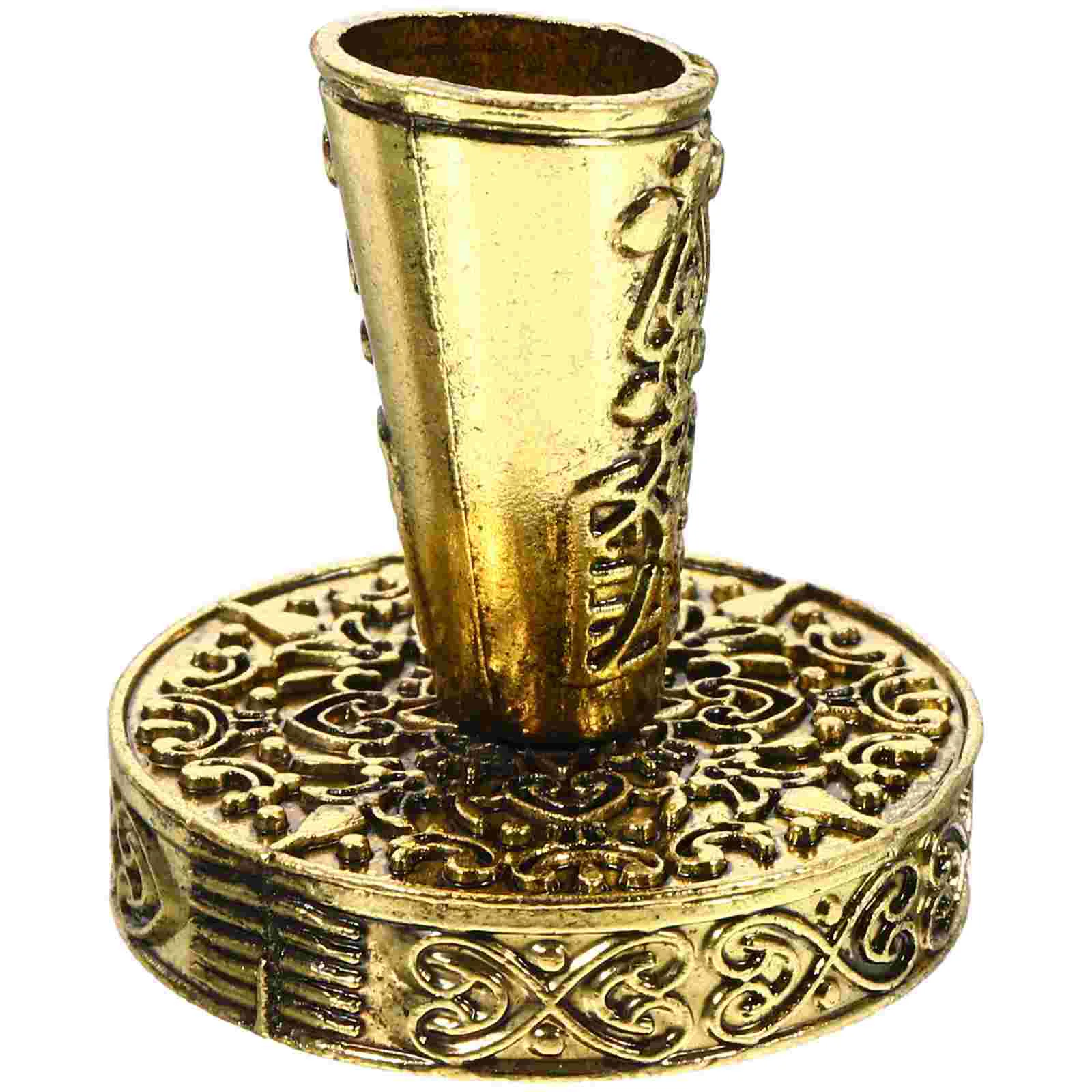 

Retro Oblique Pen Holder Single Base Rest for Office Metal Stand Desk Desktop Students