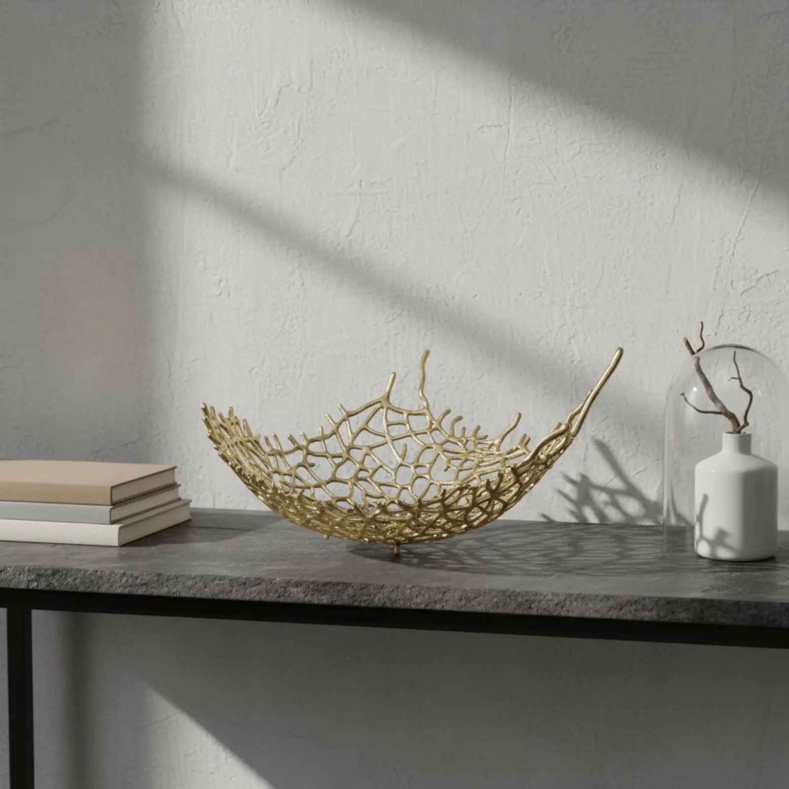 Metal Wire Fruit Bowl Breathable Airy Design Hollow Metal Fruit Basket Gold Wire Decorative Bowl Space Saving Household Decor