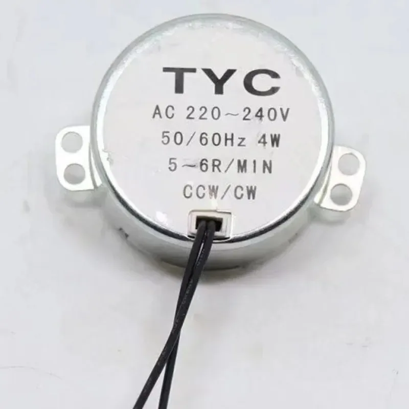 5-6 r/min Stable Synchronous Motor Pro TYC-50 AC 220V 12V 50/60Hz Torque 4KGF.CM 4W CW/CCW Microwave Turntable for Electric Fan