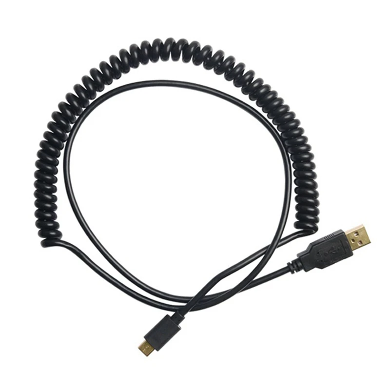 Coiled Cable Type C Wire Mechanical Keyboard GH60 USB C Cable Type C USB Port For Poker 2 GH60 Keyboard