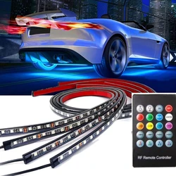 Tira Flexible de luces LED de neón para interior de coche, Control remoto por aplicación, RGB, Color de ensueño, lámpara de ambiente ambiental decorativa automática