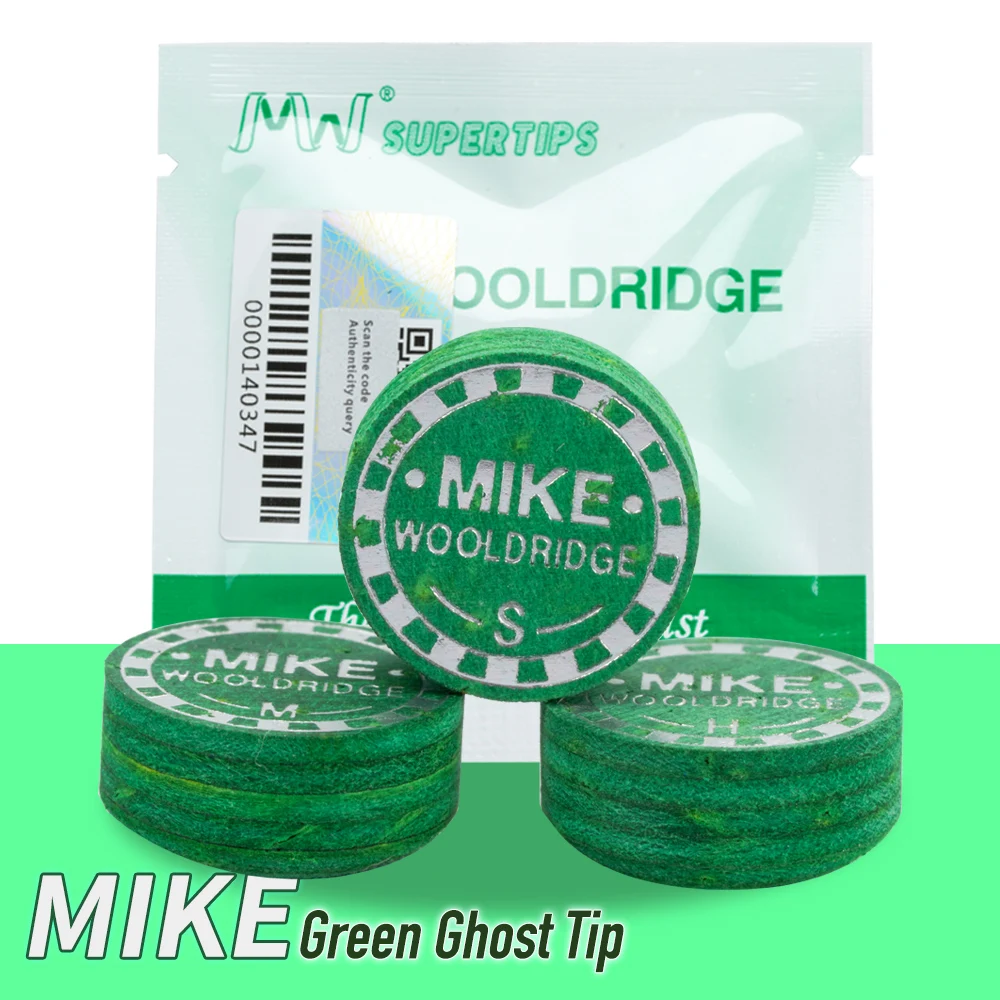 Mike Green Ghost Tip Billiard Pool Cue Snooker Cue Carom Cue Tip 10mm/11mm/12mm/14mm Tip S/M/H Professional Billiard Accessories