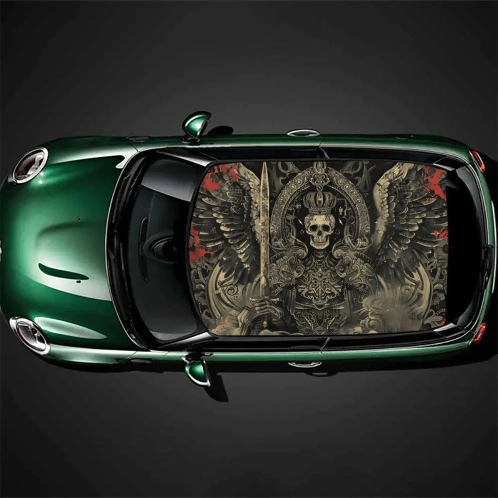 Wings of Skull King of the graphic car vinyl wraps, car roof vinyl graphics, bring a stunning visual effect