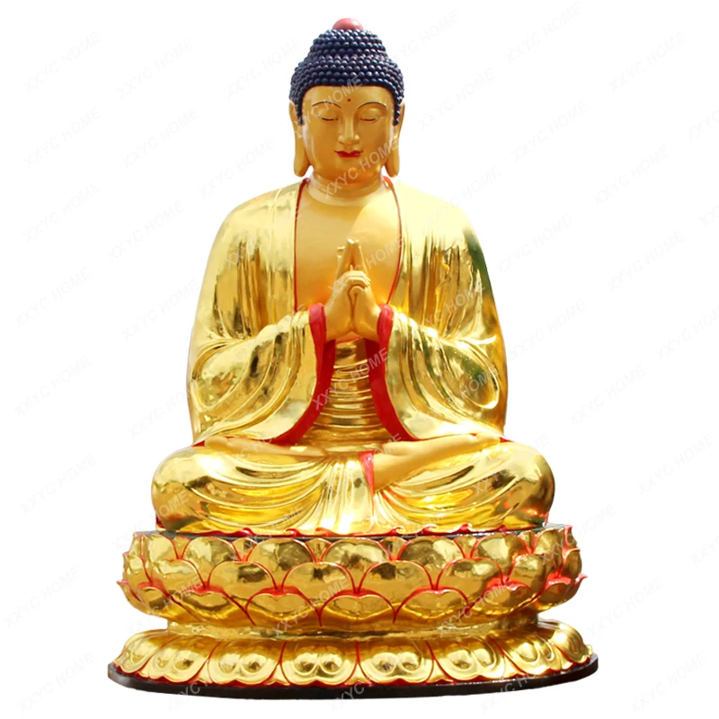 

Customized Sakyamuni Buddha 3/3.2/4.3 M Sanbao Buddha Amitabha Buddha Bhaisajyaguru Burning Lamp