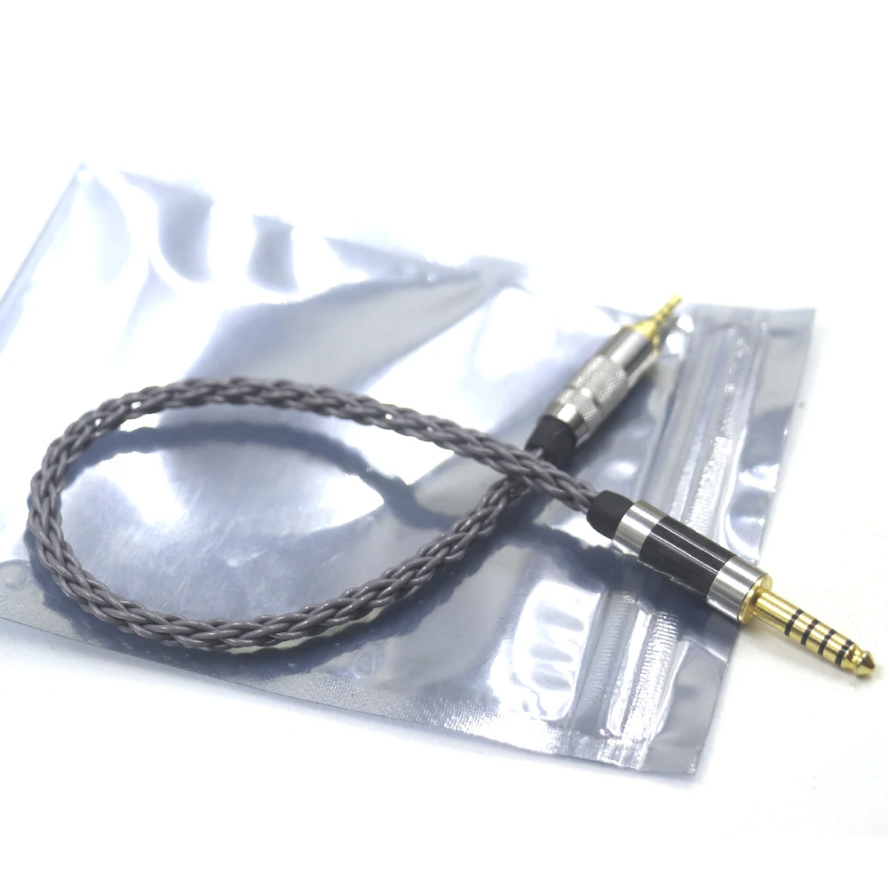 Grey Audio Cable 4.4 Male To 2.5 Male Balanced Silver-Plating Cord 4.4mm To 2.5mm Adapter For Hifi MP3 Music Player