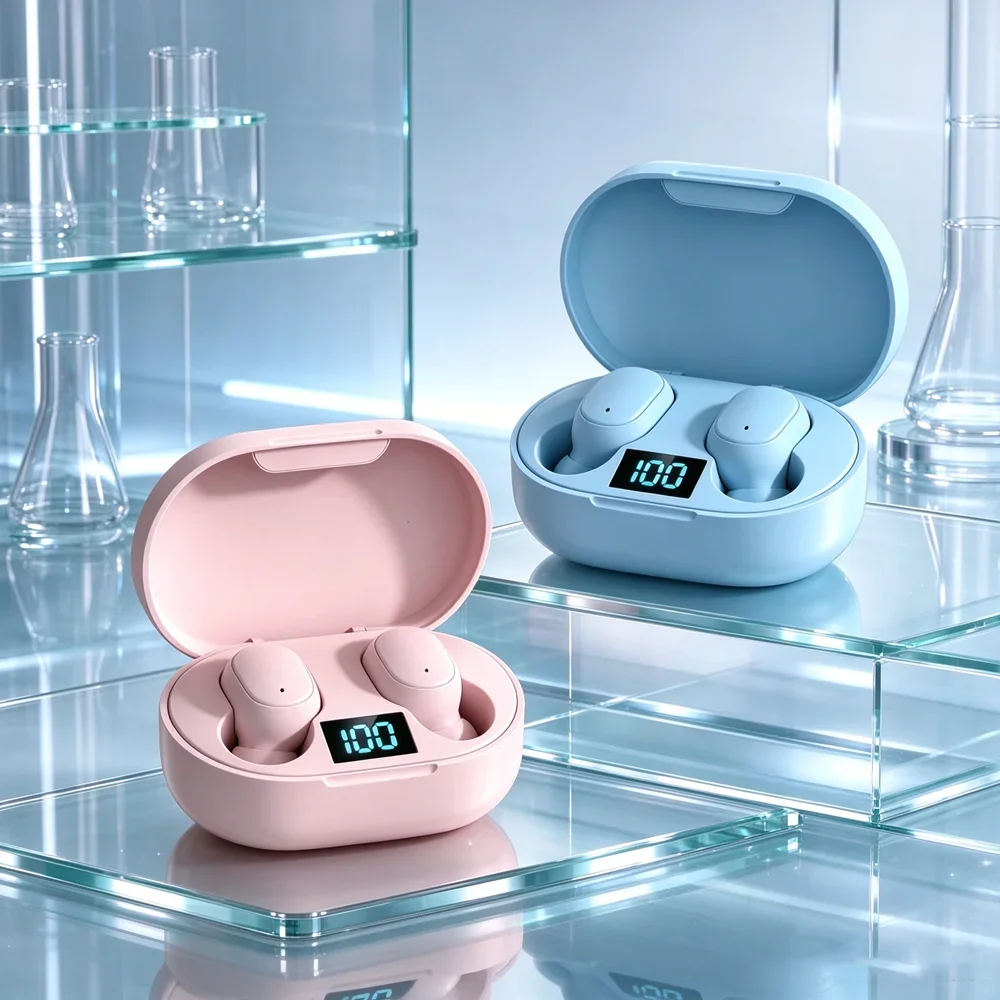 TWS Bluetooth Headset Wireless Earphones Provide Full Range Sound Details Soft Ear Pads Quick Pairing for Daily Listening