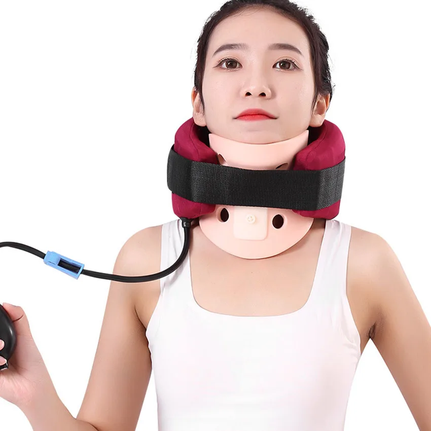 U-shaped Cervical Inflatable Traction Device for Correction Massage Stretching Neck Protection and Fixation