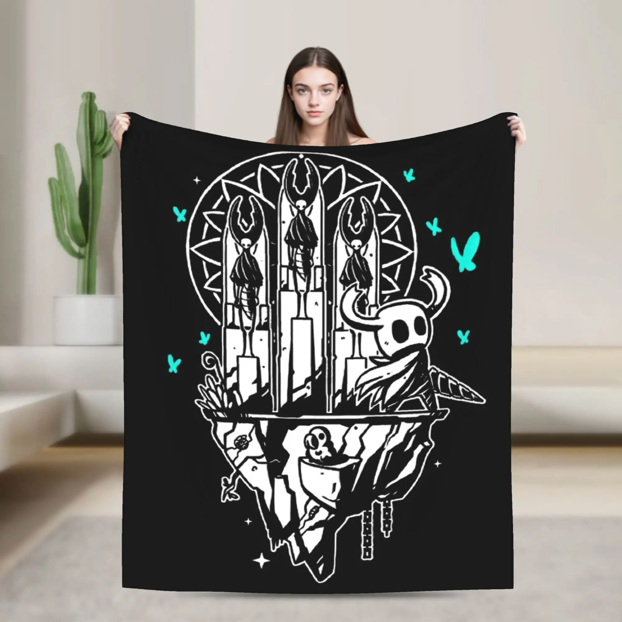 The Underground Bug Kingdom Hollow Knight Blanket Fleece  Winter   Warm Throw Blanket for Bedding Bedroom Plush Thin Quilt
