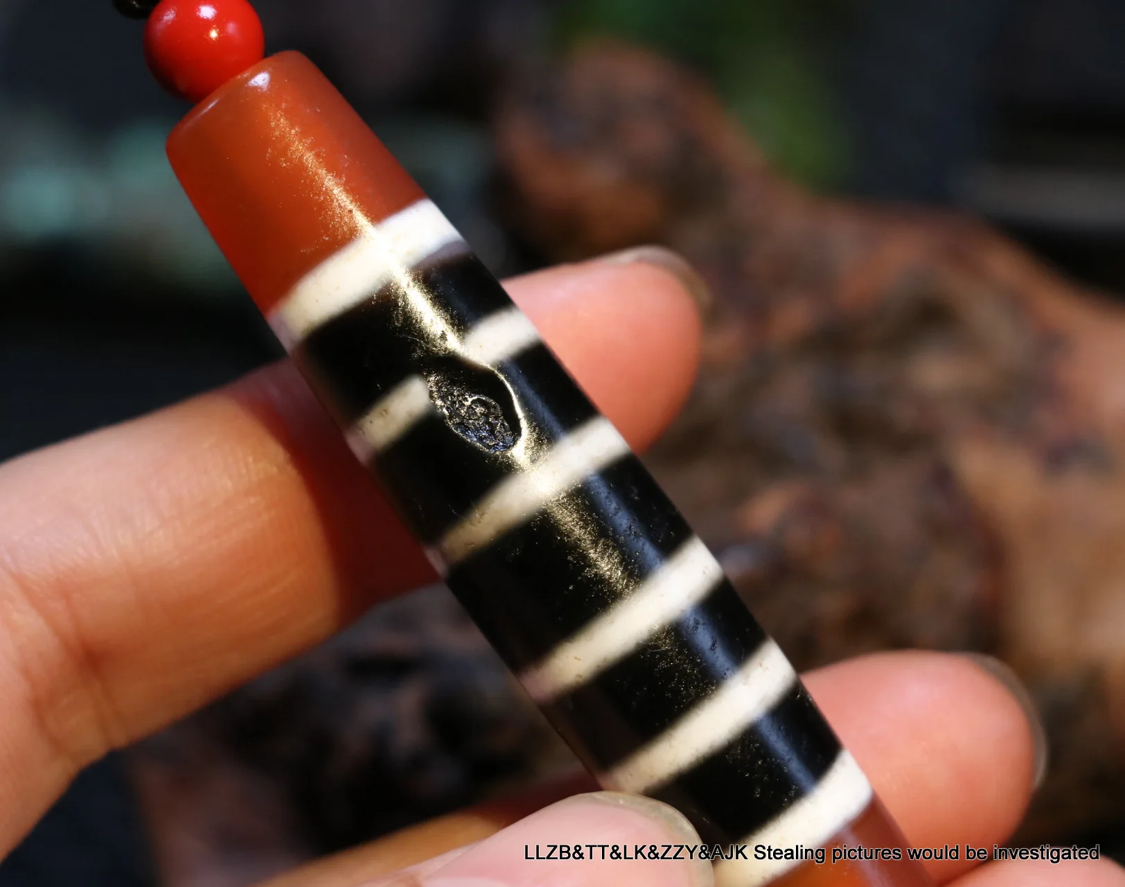 

GONGXIFACAI 1005009126722027 DAJIDALI Energy Tibetan Old Agate 3 Colors 6 Stripes Healer Medicine Symbol dZi Bead Amulet