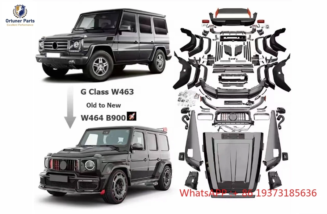 Dry Carbon Fiber Brabs G900 Front Lip Body Kit for Mercedes Bens G Class G63 W464 W463A Main Grill Rear Diffuser Spoiler Bodykit