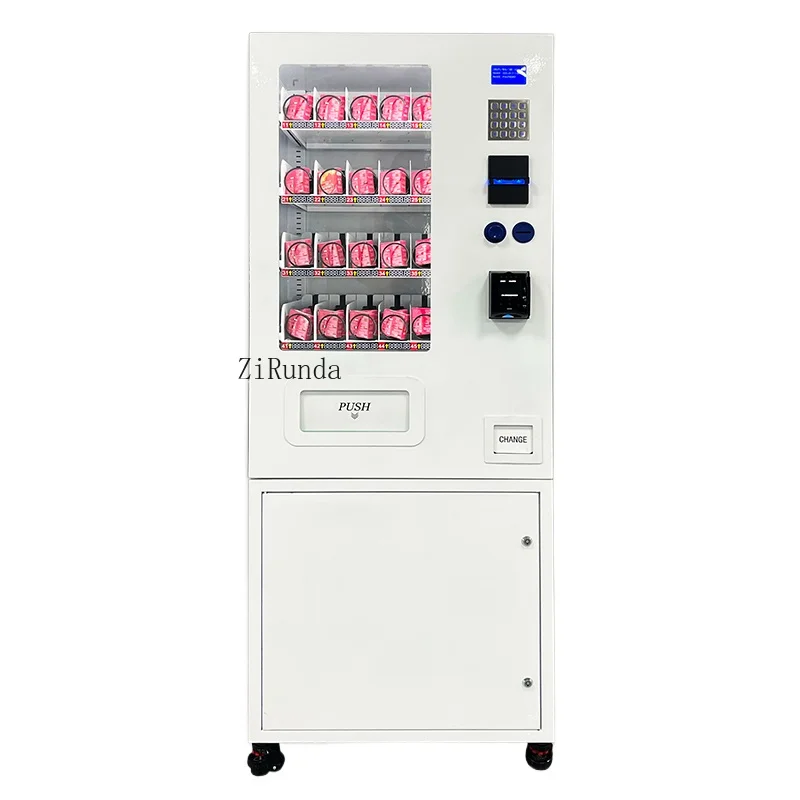 Desktop vending machines, banknotes, coins, credit card payments, compact condoms, snack and drink dispensers