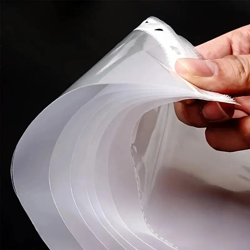 

100Pcs Clear A4 PP Document Sleeves 11 Hole Fit 3 Ring Binder Durable Plastic File Folders For School Office Home Storage