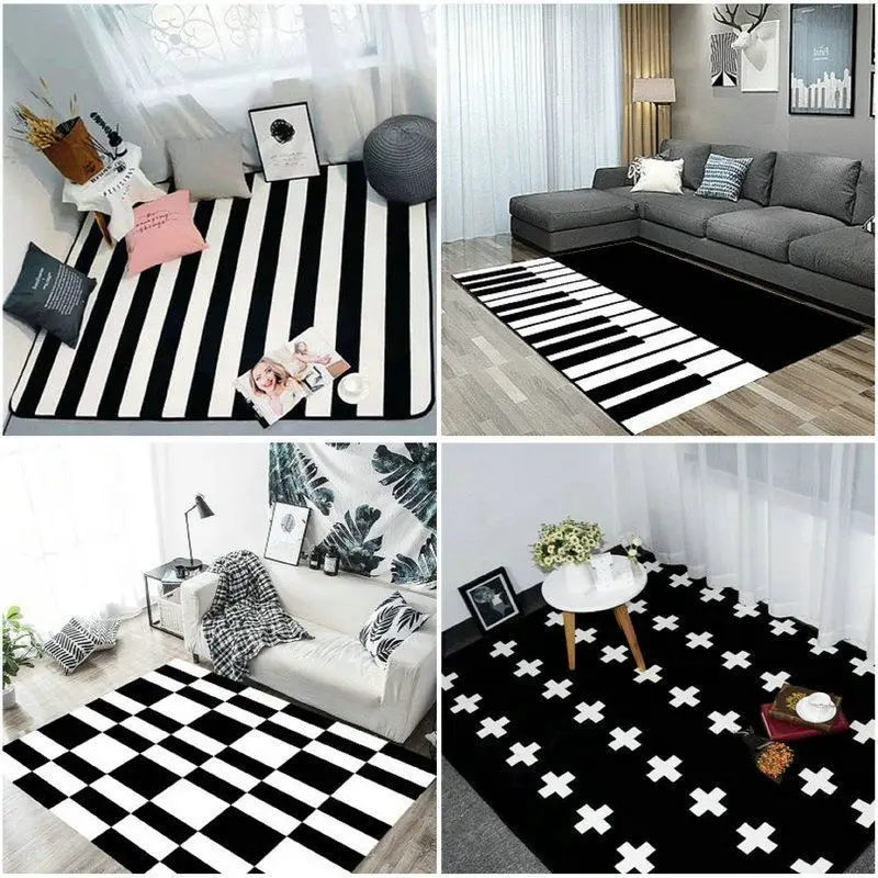 

Bla White Batoom Bedroom Living Room Sofa Foot Mat Cartoon Anime Sle PU Material Large Size Women's Coat