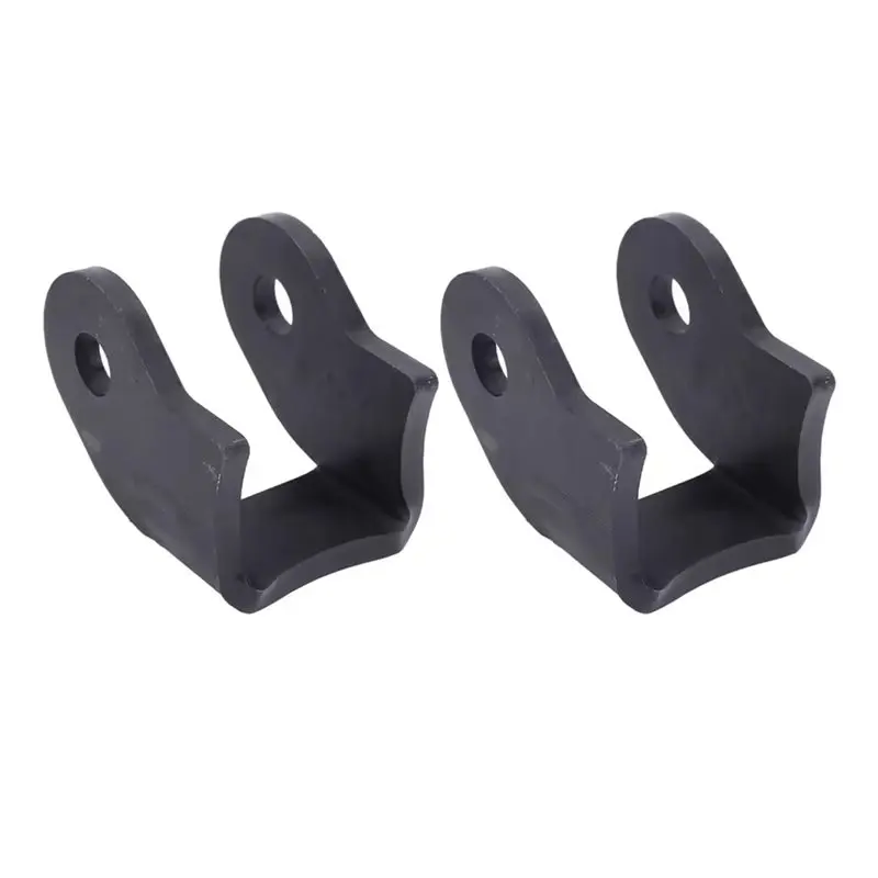 For Off-Road Trailer Shock Mounts(1 Pair) Weld On Shock Mount Bracket Kit Heavy Duty Rear Black Curved Design