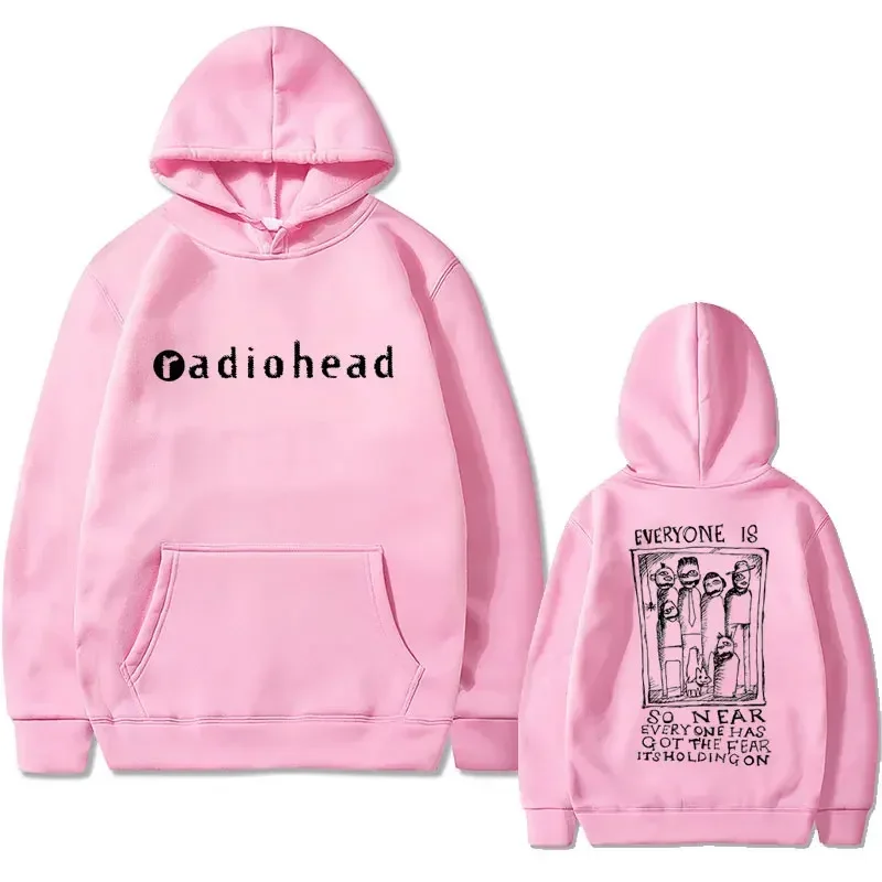 British Rock Band Radiohead Graphic Print Hoodie Men Women\'s Clothes Male Fashion Vintage Hoody Sweatshirt Gothic Y2k Streetwear