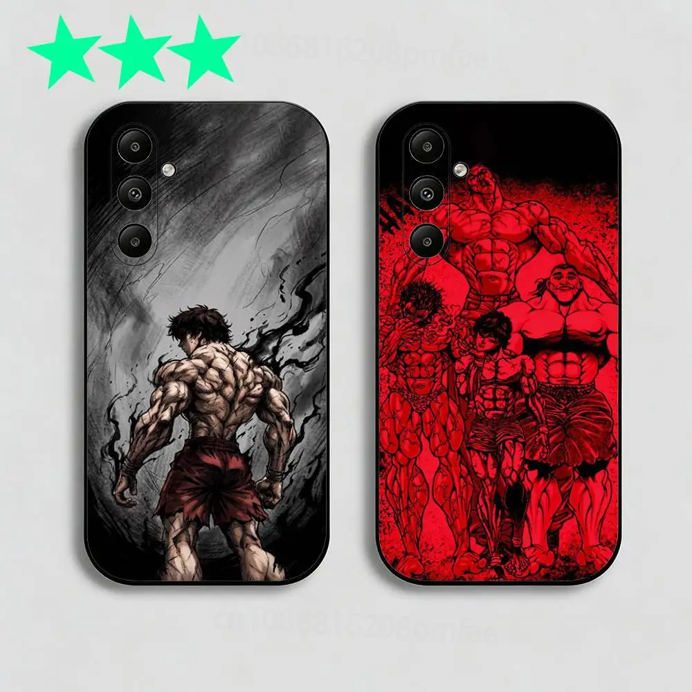Anime B-Baki Hanmas Phone Case For Samsung Galaxy A13,21s,22,31,32,40,52,71,A91 Soft Black Shell
