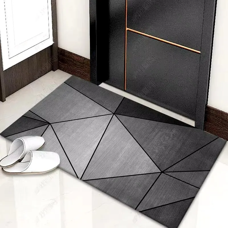 

Grey Geometry Modern Simple Living Room Autumn Winter Tea Table Home Carpet Office Bedroom Carpet Floor Mat Non Slip Washable