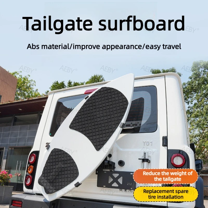 AEBY For BAIC 212 T01 Tailgate Surfboard Spare Tire Delete ABS Cover Lightweight Decorative Trim Offroad Accessories