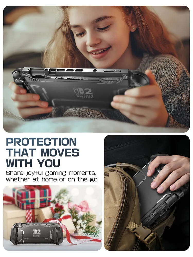 Etui z możliwością Dockable Case For Nintendo Switch 2 2025 SUPCASE osłony z serii TPU z uchwytem, kompatybilne z kontrolerem Jo — 2