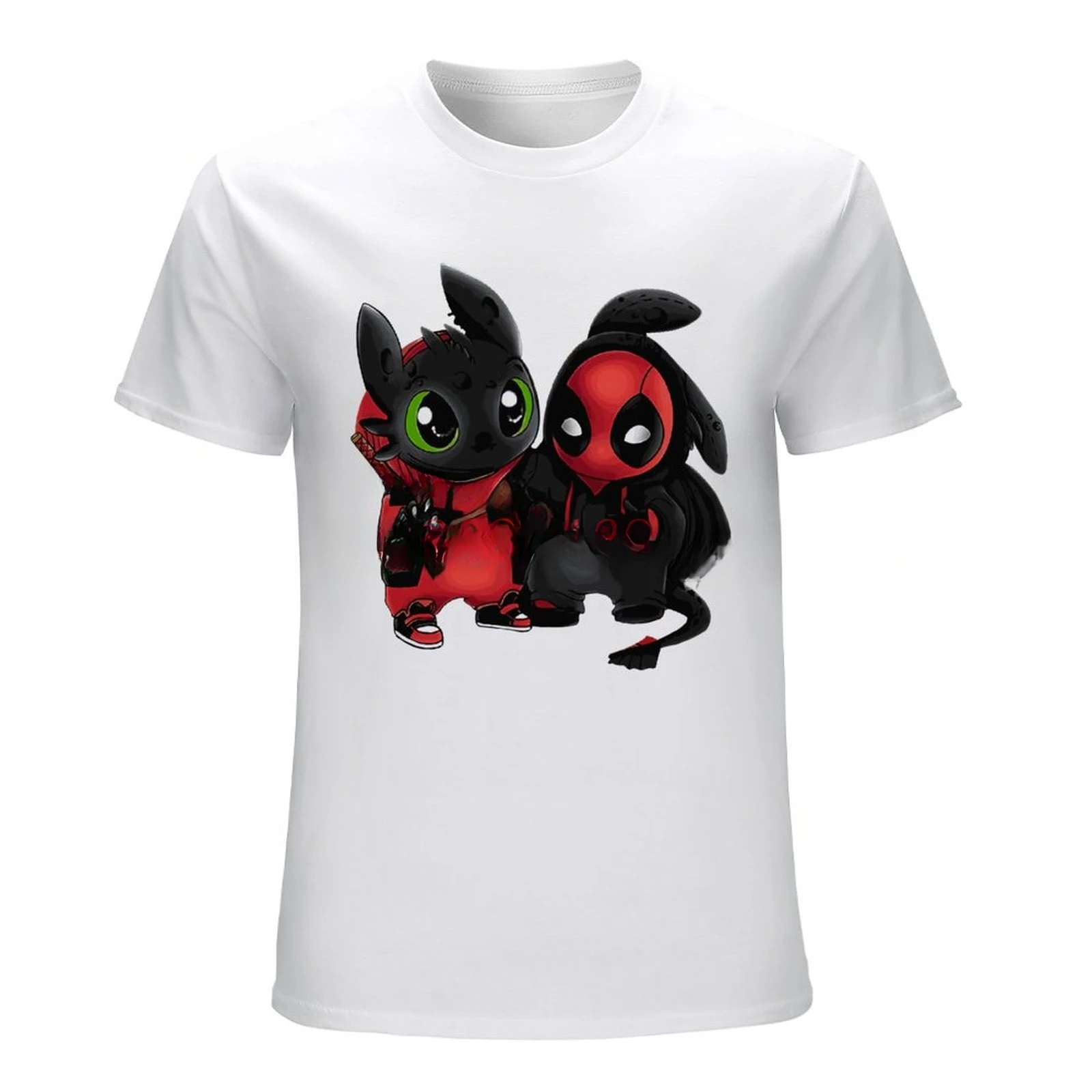 2024 FUNNY SUMMER TOPS SHORT SLEEVE Baby  And Deadpool How To Train Your Dragon The Hidden World T-shirt  NEW harajuku