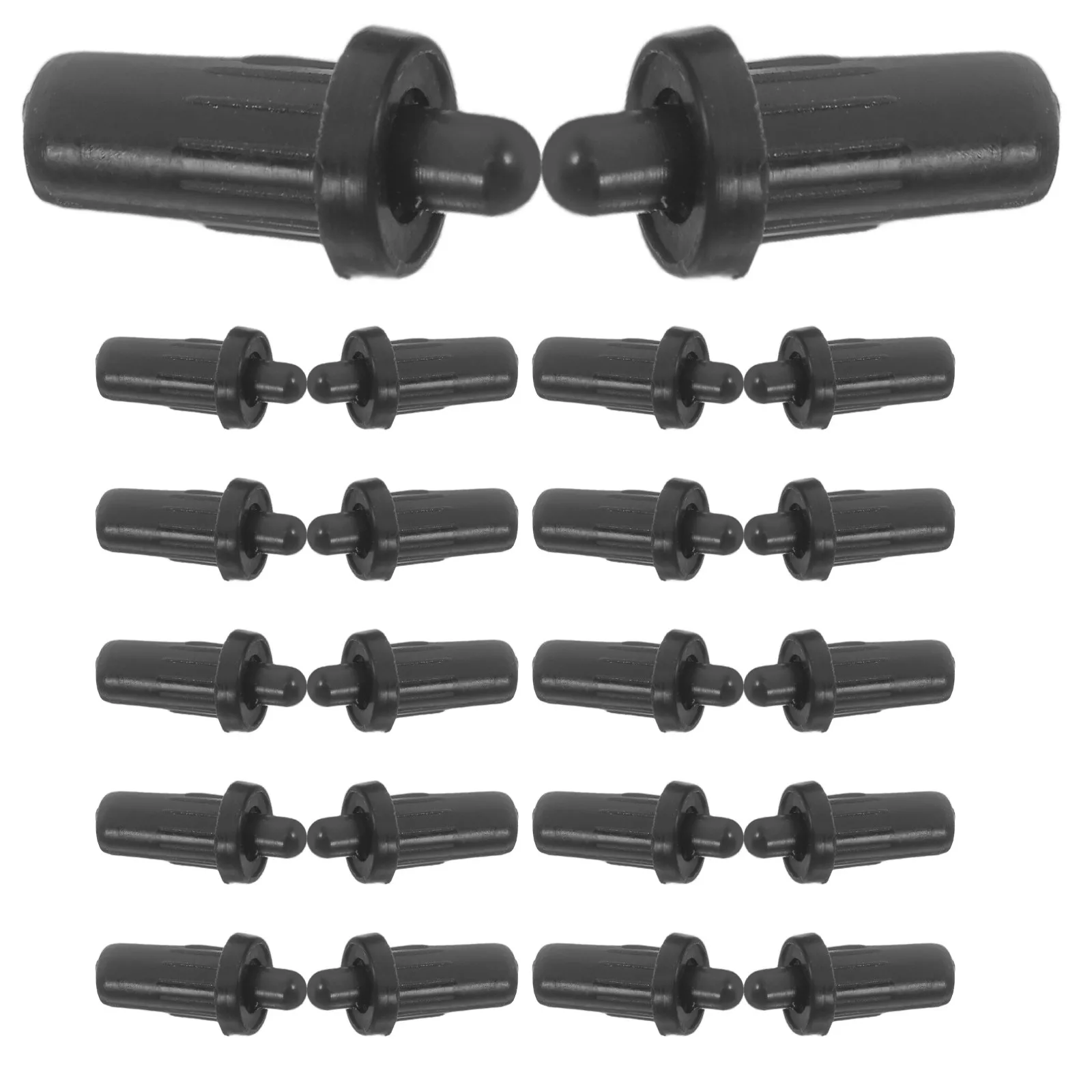 24Pcs Plastic Cabinet Door Dampers Repair Pins Smooth Quiet Close Spring Loaded Shutter Fasteners for Kitchen Cabinets Wardrobe