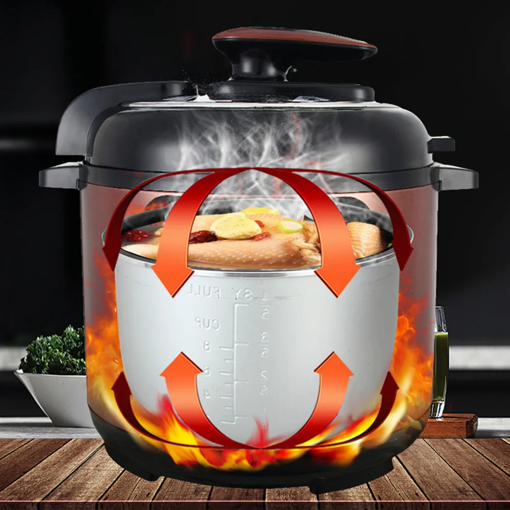 

5L Electric Pressure Cooker Pot Microcomputer Double Bile Smart Home High Pressure Pot Rice Cooker Slow Cooker