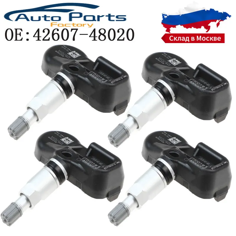 

4PCS TPMS Tire Pressure Sensor For 2017-2023 Toyota Land Cruiser Prado C-HR Camry 433MHz 42607-48020 4260748020 PMV-C215 PMVC215