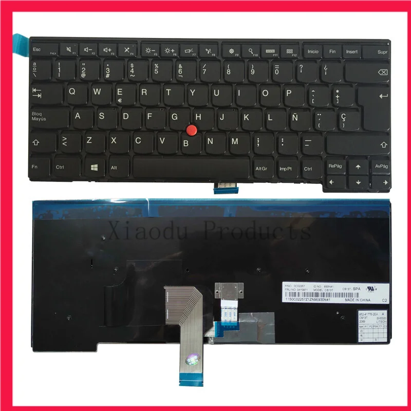 Clavier d'ordinateur portable pour Lenovo Calculator ThinkPad, Lfts L450, L460, T431, T431S, T440S, 04Y0871