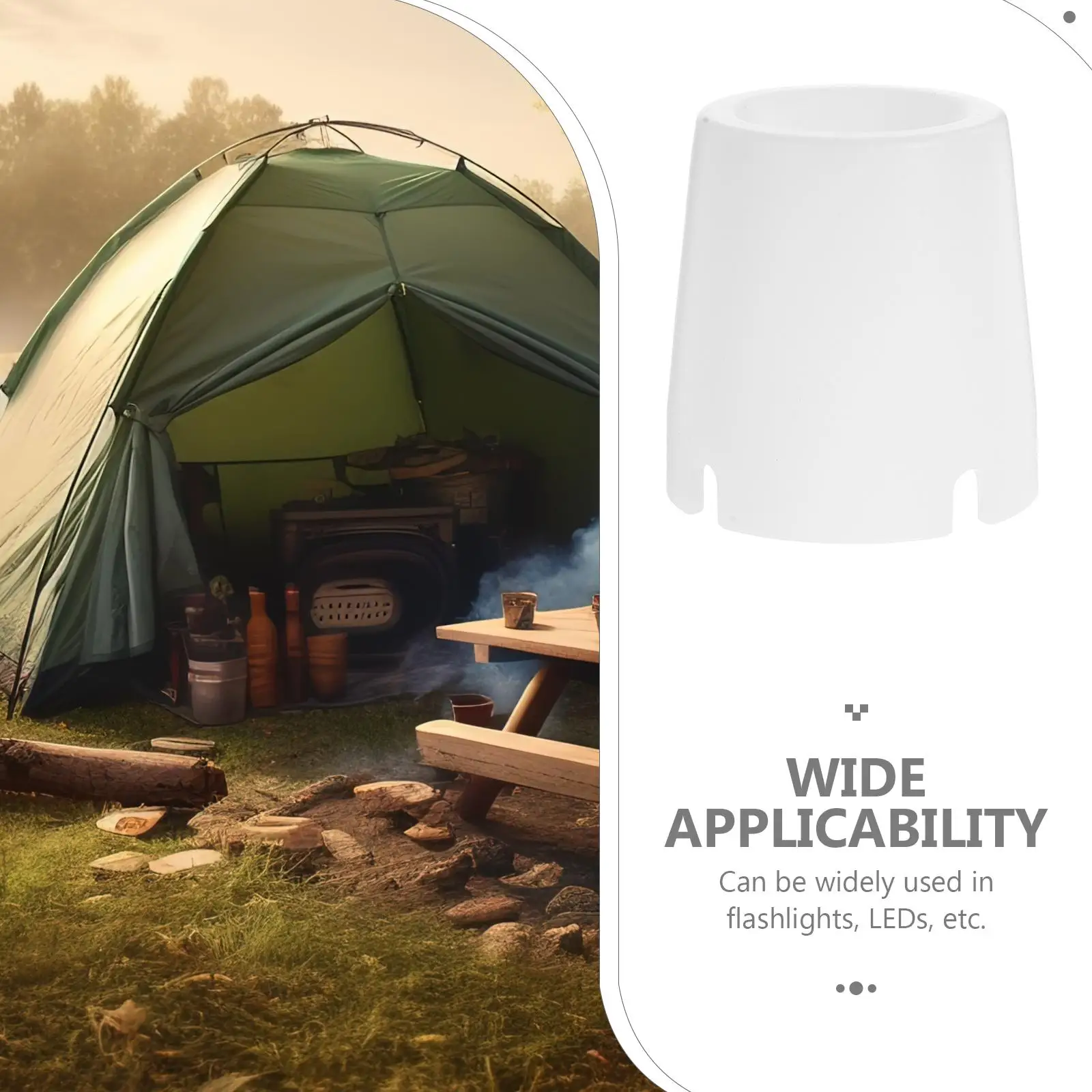 Flashlight Soft Cover Protective Reading Supplies Lighting Diffuser Caps White Non Glare