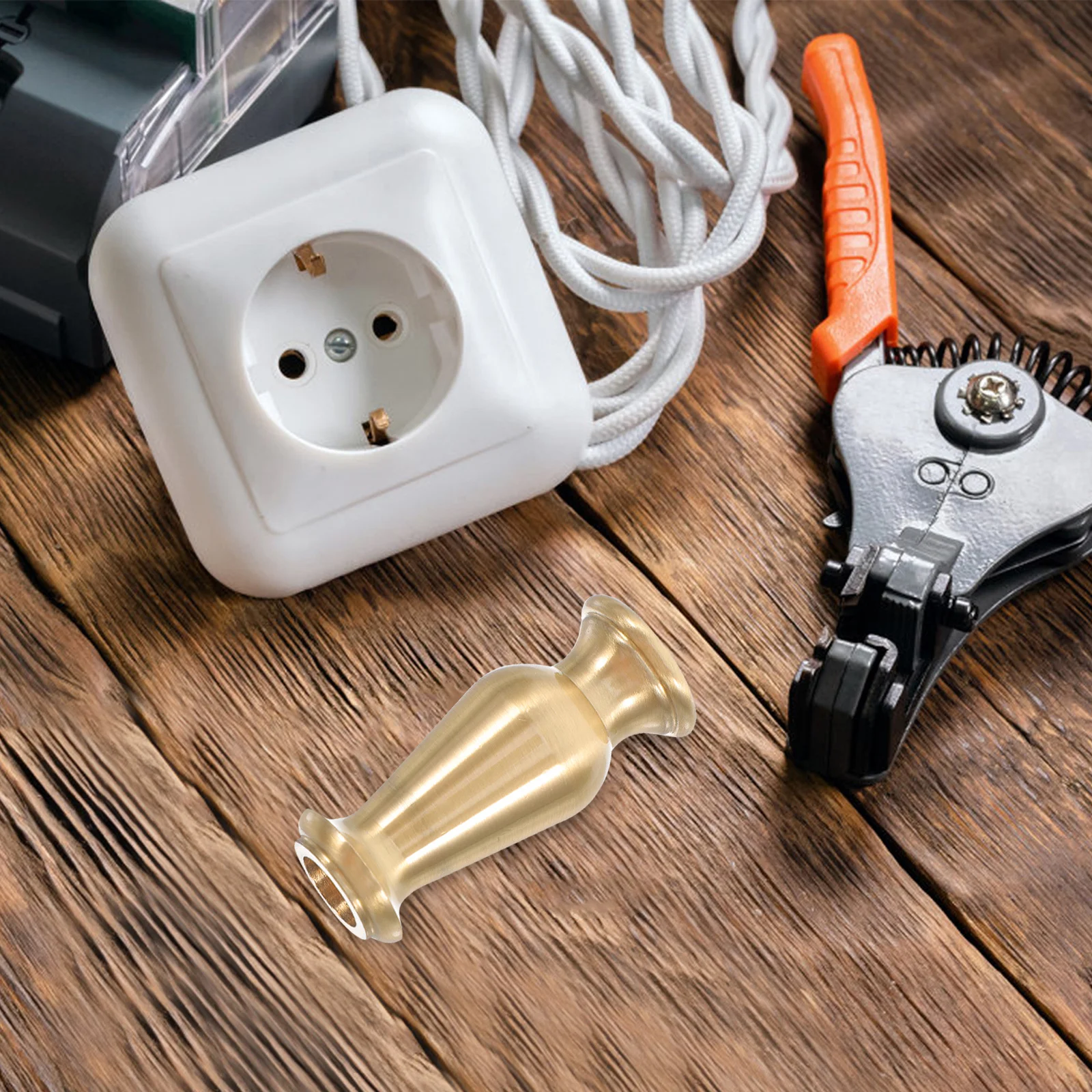 النحاس مصباح أرضي المغزل النحاس المناسب مستقيم الأنابيب موصل سهلة التركيب مصباح إصلاح الرقبة استبدال أجزاء الإضاءة #4