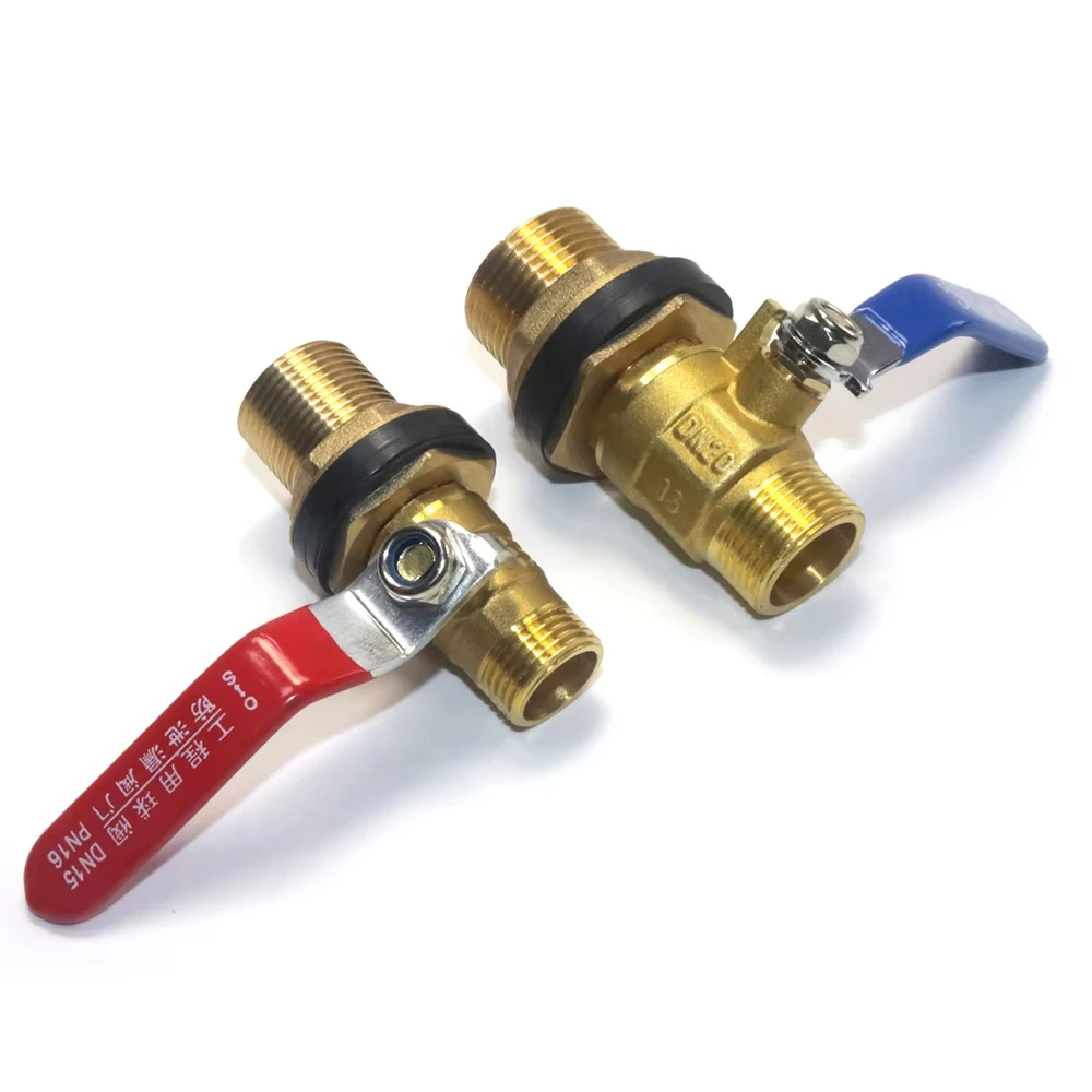 Water Tank Connector 1 '' 3/4 '' 1/2 '' Copper Valve IBC Adapter Car Wash Water Pipe Bucket Drainage Extension Connector