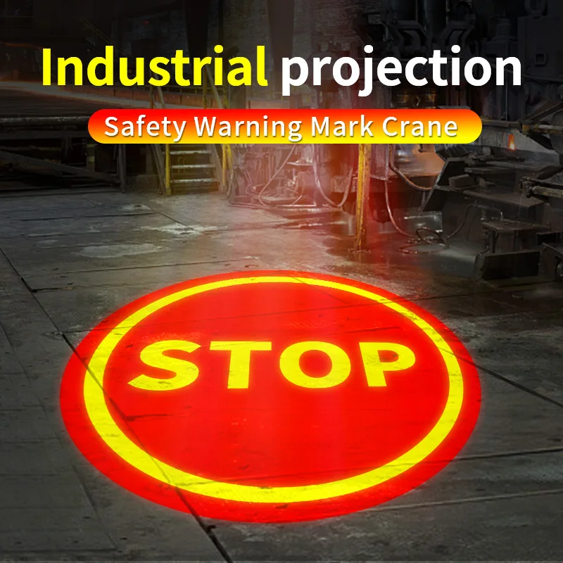 Industrial Projector Light Skywalk Forklift Safety Warning Line Floor Marking Pattern Spotlight Customization